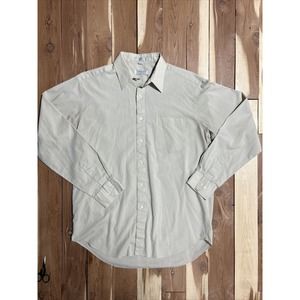 Men’s Torriani 16 34/35 Cream Colored Longsleeve Button Up Cotton Polyester Blen